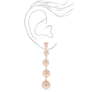 Rose gold ball drop earring